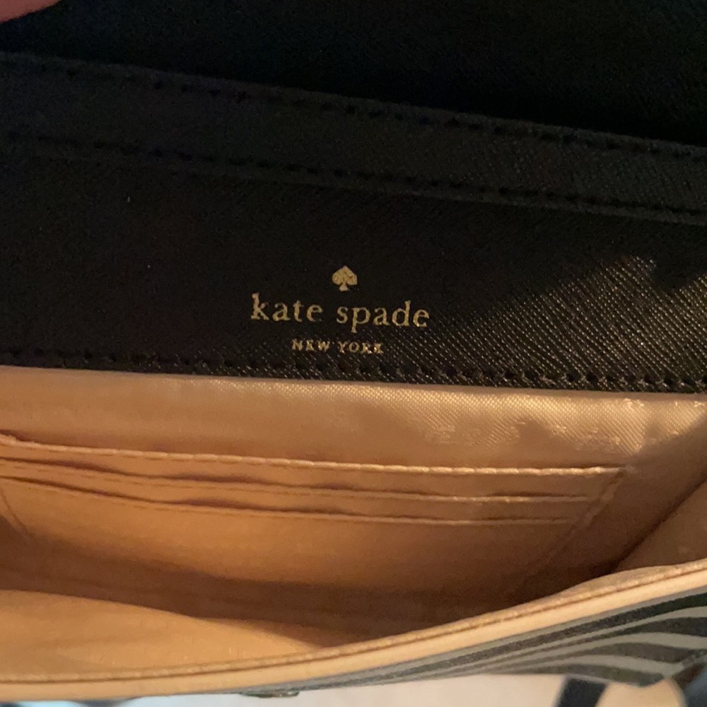 NWT Kate Spade Black & Cream Striped - Picture 3 of 3